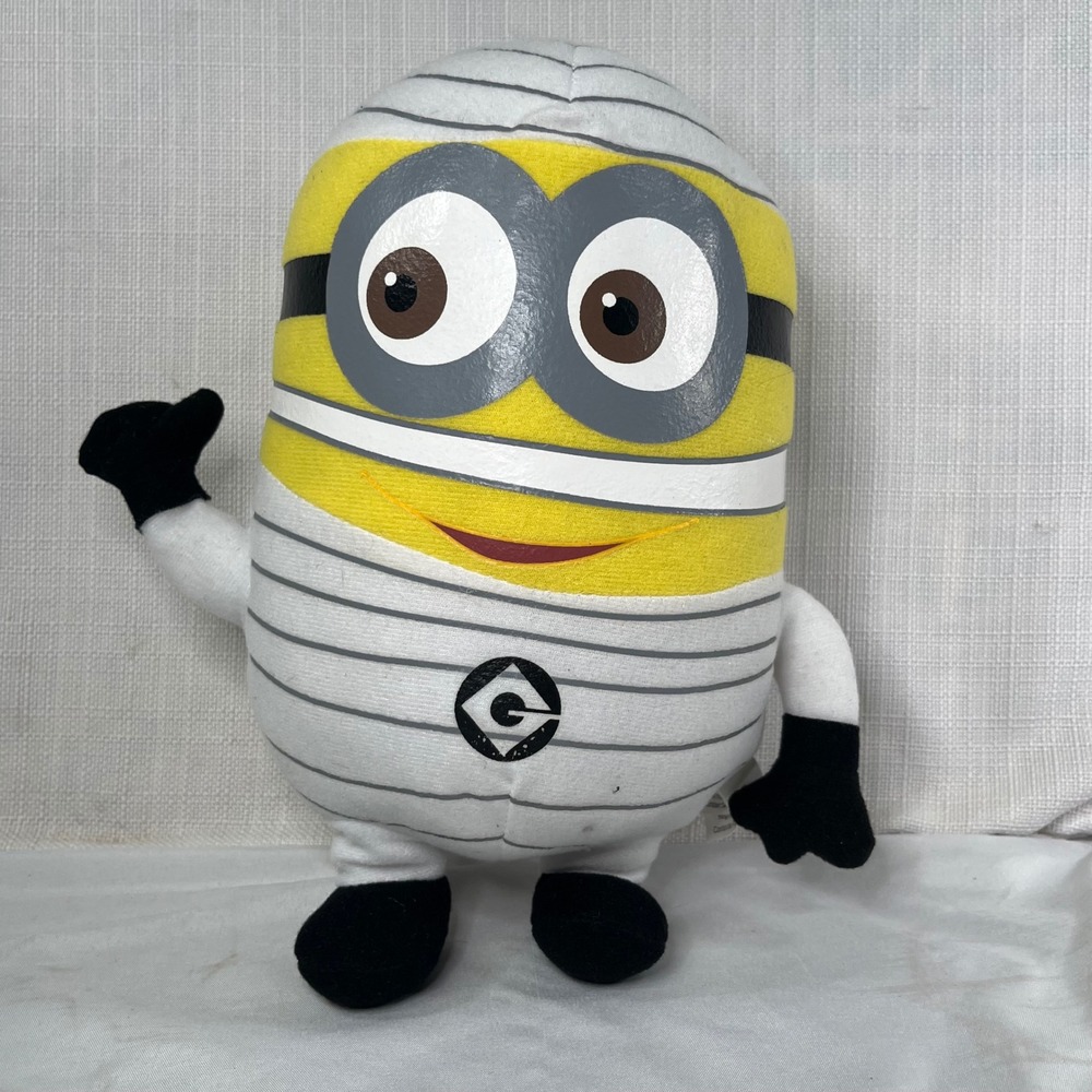 Despicable Me Minion Mummy Plush Halloween Stuffed Toy Factory 2014 9.5 Inch